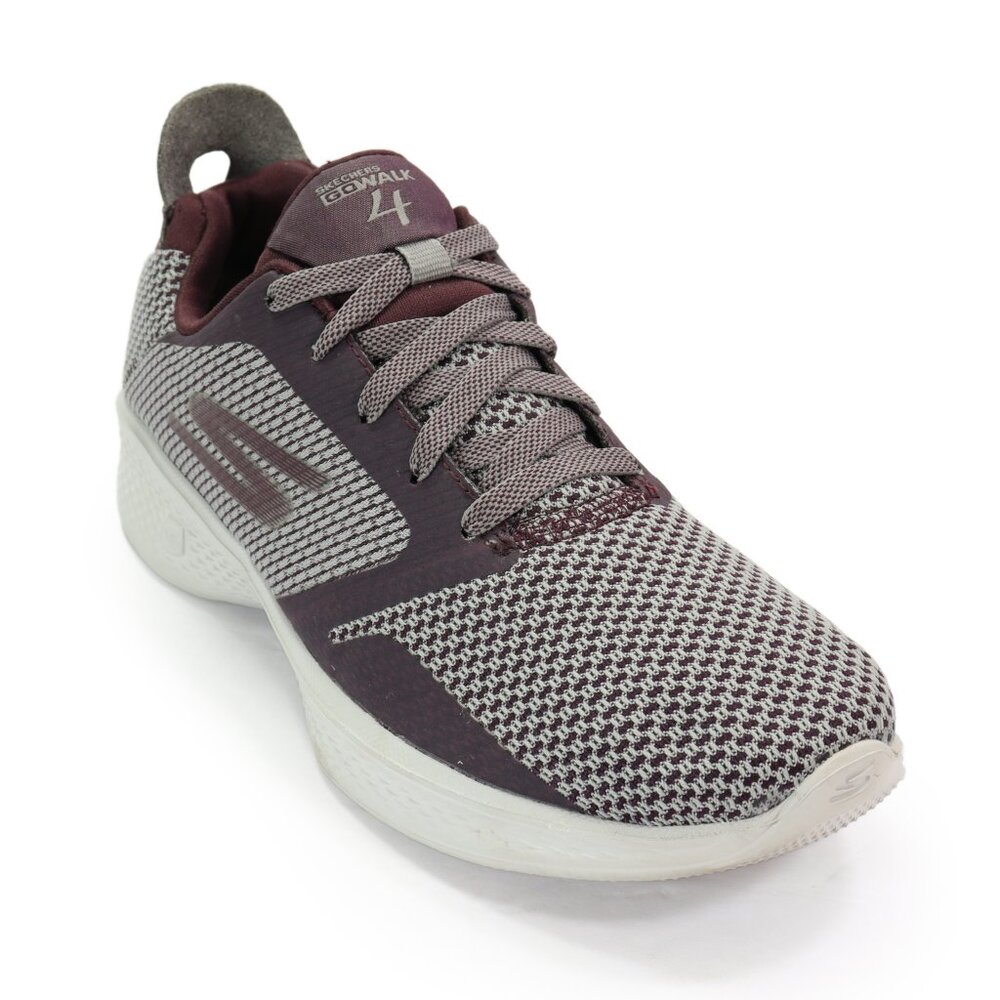 Skechers Women's GoWalk 4 Walking Shoe GOGA Max Insoles Burgundy Comfort Sneaker